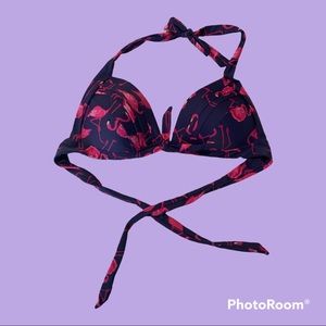 Unique Vintage Flamingo Bikini Top